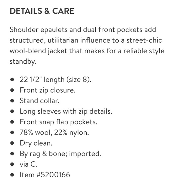 20% OFF🌟Rag & Bone March Black Wool Jacket - Picture 14 of 14